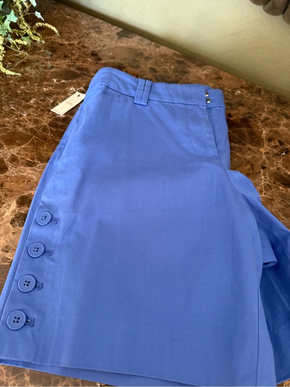 Talbots Royal Blue Shorts with Accent Buttons, NWT, Size 6